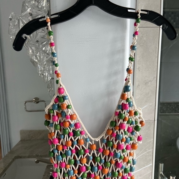 Retrofete Calypso Beaded Crochet Midi Dress - Picture 4 of 13